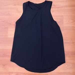Selling black lululemon high neck run tank . size 4